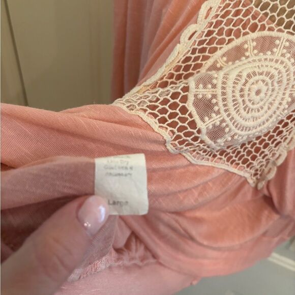 Anthropologie Love Notes Pink Puff Sleeve Cropped Blouse - Picture 4 of 5